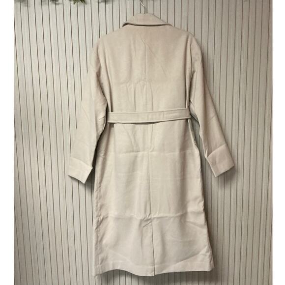 Missguided Belted Maxi Formal Coat Nude Women’s Size 0 - Picture 2 of 6